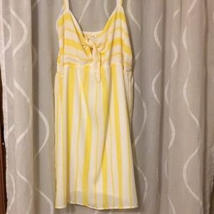 Yellow and white stripped dress